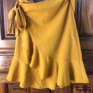 Yellow Wrap Skirt